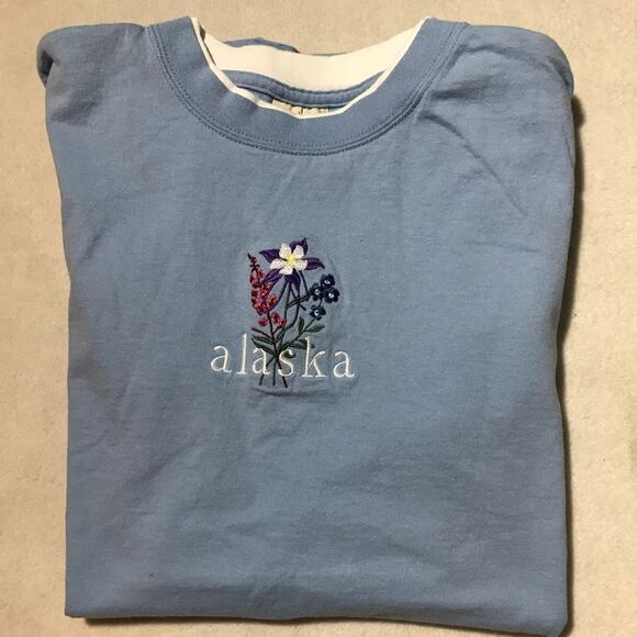 Vintage prairie mountain single stitch USA cotton Alaska tshirt embroidered - Picture 10 of 10